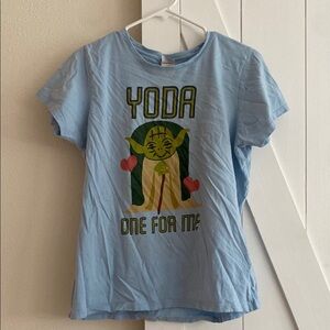Star Wars Blue Baby Yoda Tee Short Sleeve Yoda One for Me T-Shirt Size Large L